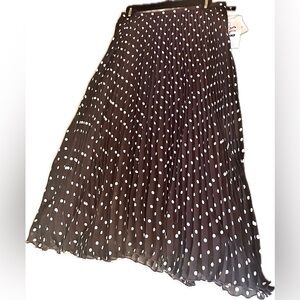 S.L.B. pleated polka dot maxi skirt - women’s 10